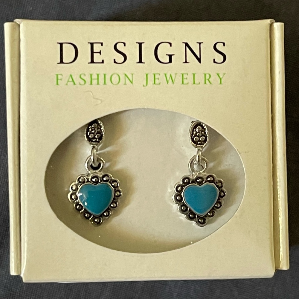 Fashion Jewelry Blue and Silver Earrings